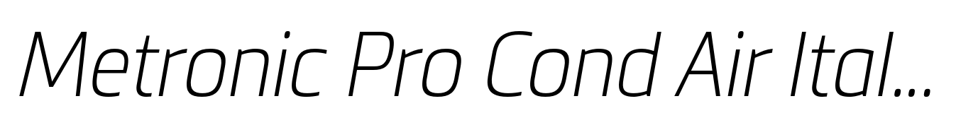Metronic Pro Cond Air Italic
